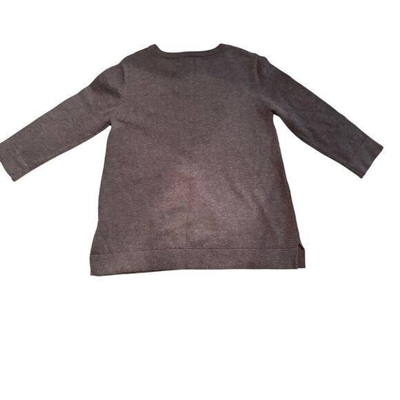 Kate Spade Girls Sz 14y sweater Cotton embroidered flowers sequins pink grey NWT - Picture 4 of 11